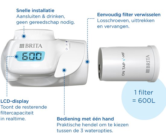 Système de filtration d'eau Brita On Tap - à installer sur le robinet, 1 pièce