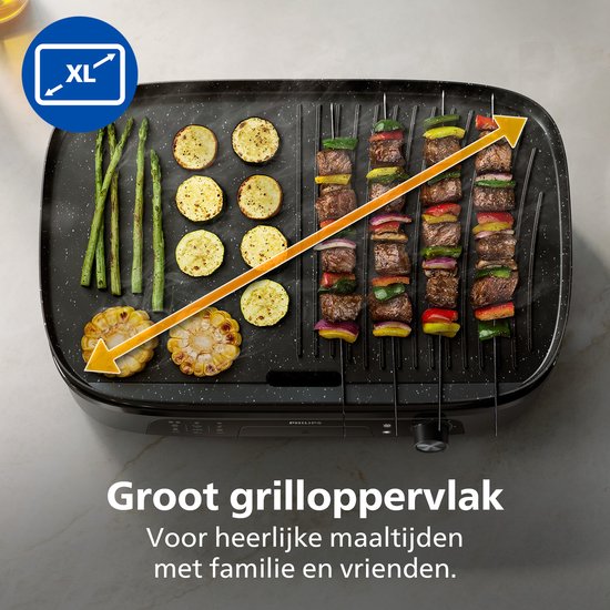 Gril de table Philips HD6210/90 - Température réglable - 2 400 W