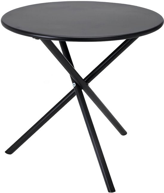 Table d'appoint Ambiance Tuin - noire - métal - diamètre 48 cm - hauteur 48 cm - ronde - table basse