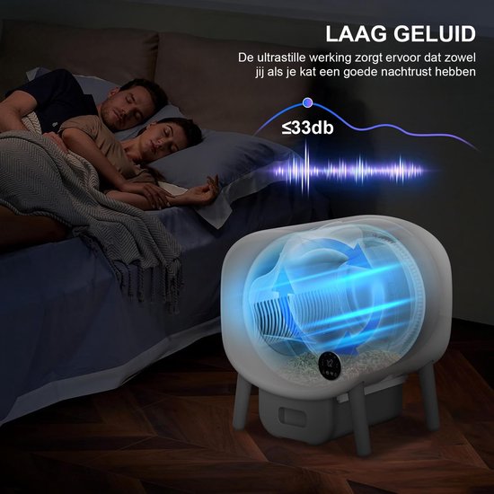 Bac à litière autonettoyant - Bac à litière automatique grande capacité - XXL 95 L - Bac à litière électrique - Avec application, tapis de bac à litière et 3 rouleaux de sacs de ramassage