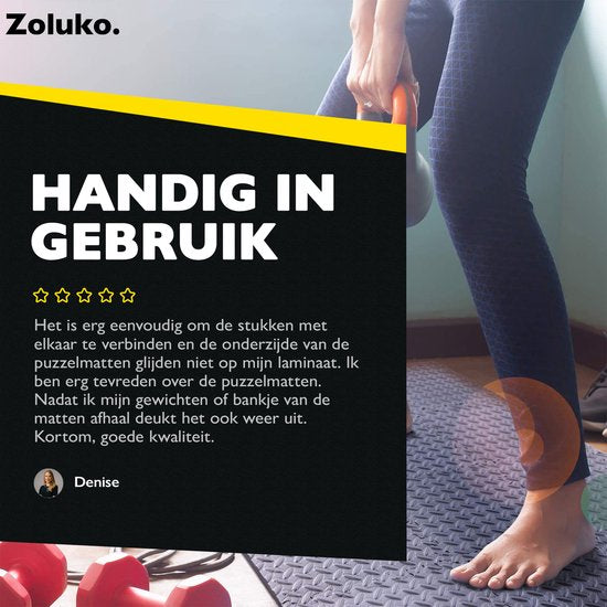 Zoluko Tapis de Puzzle - 60x60x1.2 cm - 12 pièces - 4.32m² - Tapis de Puzzle - Tapis de Puzzle - Tapis de jeu en mousse - Tapis de jeu pour bébé - Dalles en mousse - Dalles en caoutchouc - Dalles de piscine - Dalles de piscine - Dalles de sol - Tapis de g