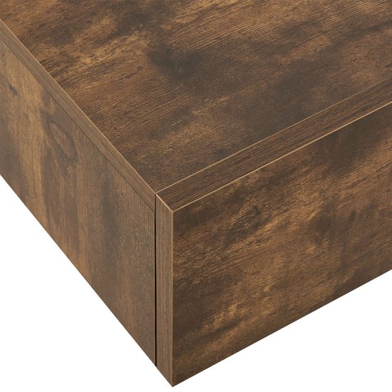 Table de nuit flottante - Couleur bois - Tiroir inclus - Lot de 2