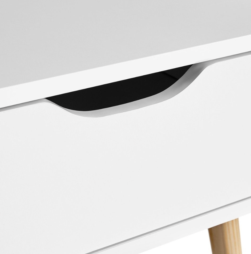 Yaheetech Lot de 2 tables de chevet avec tiroir - Blanc - 48,5 x 40 x 58 cm