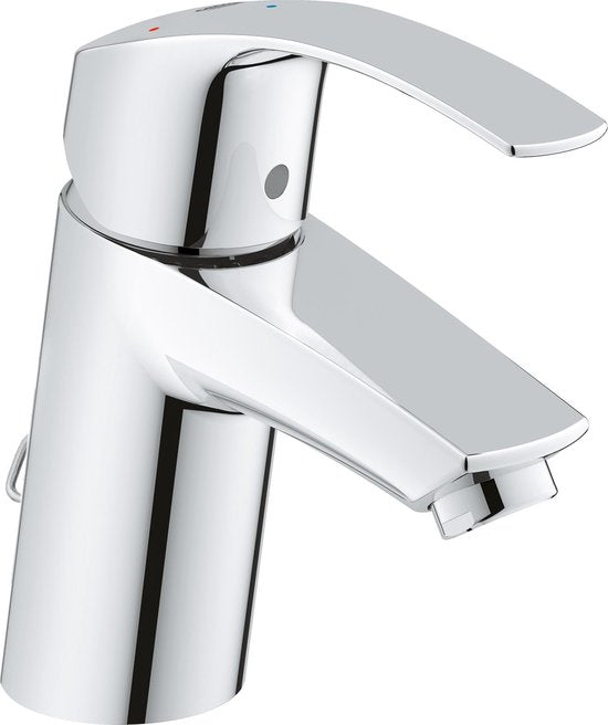 Robinet de lavabo GROHE Eurosmart New - Bec bas - Avec chaîne d'arrêt - Chromé