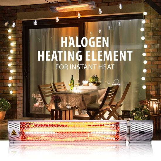 alpina Heater Chauffe-terrasse - électrique - intérieur et extérieur - infrarouge - suspendu - avec télécommande - 2000W