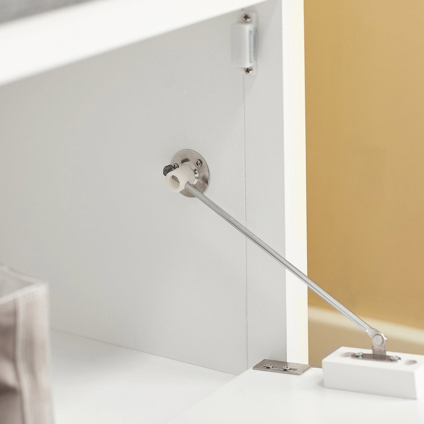 SoBuy Banc à chaussures avec 2 tiroirs - Max. 150 kg - 91 x 30 x 50 cm - Blanc/ Gris