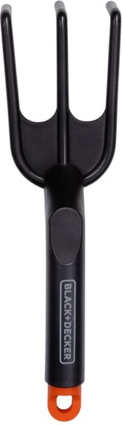 BLACK+DECKER Râteau à main - Poignée ergonomique - Robuste et flexible - Noir