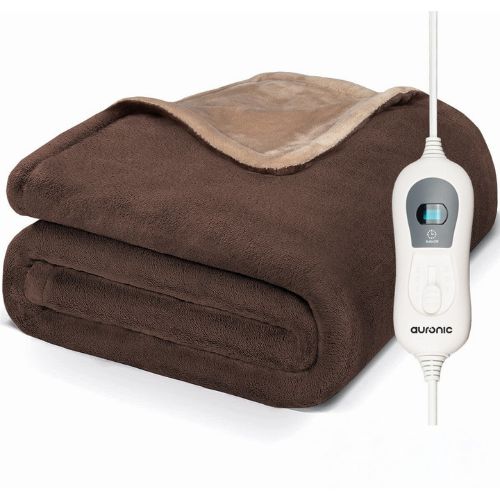 Couverture chauffante électrique - Auronic - 160 x 120cm - Marron