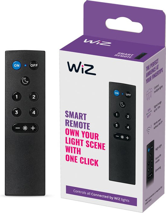 WiZ Remote Control - Contrôlez votre éclairage intelligent facilement sans application - Fonctionne avec des piles