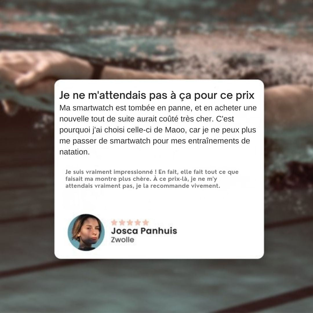 Montre connectée - MAOO BOOST Smartwatch - protecteur d'écran inclus - étanche - femmes - podomètre - rose