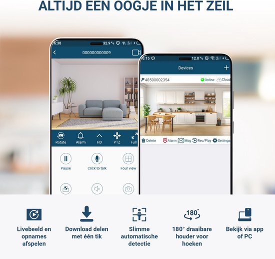 Caméra espion UPLY - Caméra cachée - Carte SD 64 Go - Mini caméra cachée - Caméra espion - Wi-Fi 1080p - Vision nocturne et détection de mouvement - Avec application - Sans fil - Petite caméra d'espionnage
