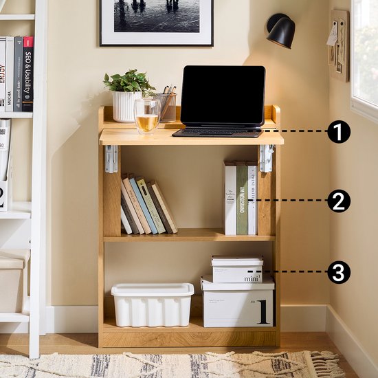 SoBuy FWT92-N Bureau pliable - Bois composite, 63x82x20cm