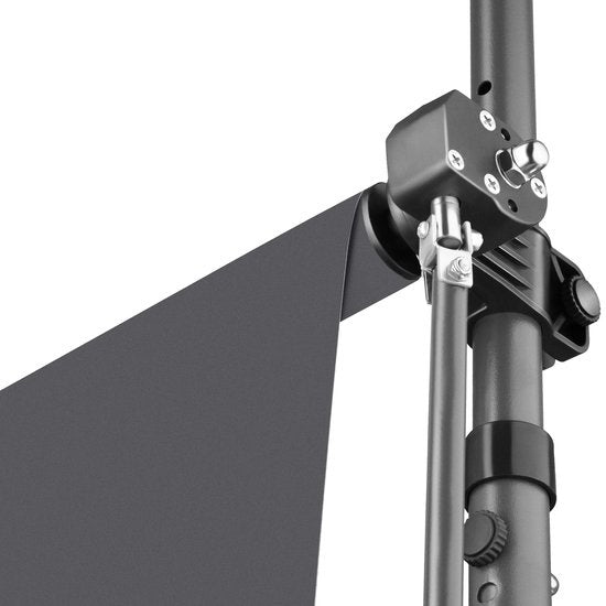 tectake - store à pinces - parasol - store - réglable - store à pinces - parasol balcon - 350 x 180 cm - noir gris - store - 404968