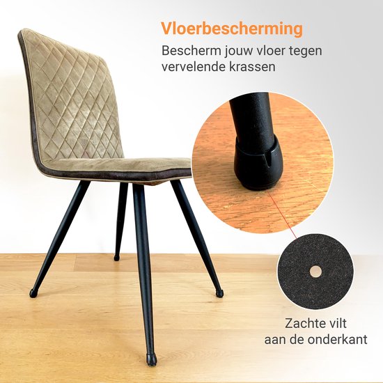 Volcan - Cache-pieds de chaise - 12-16mm - Feutre anti-rayures - Protecteurs de pieds de chaise - Protecteurs de sol - 24 pièces - Ronds - Noirs