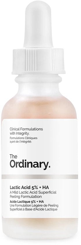 The Ordinary Acide lactique 5 % + HA 2 % - Sérum exfoliant pour le visage destiné aux peaux sensibles