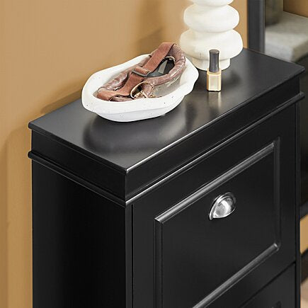 Armoire à chaussures, SoBuy, 2 volets, 68 x 32 x 45 cm, Noir