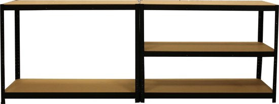 Erro Storage Rack XL - Largeur 120 cm - Capacité 875 kg - Montage sans vis -Noir