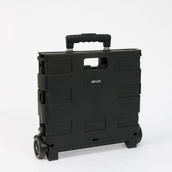 Ceruzo Chariot de courses avec caisse pliante - 30 litres avec 2 roues - pliable - caisse de courses - noir
