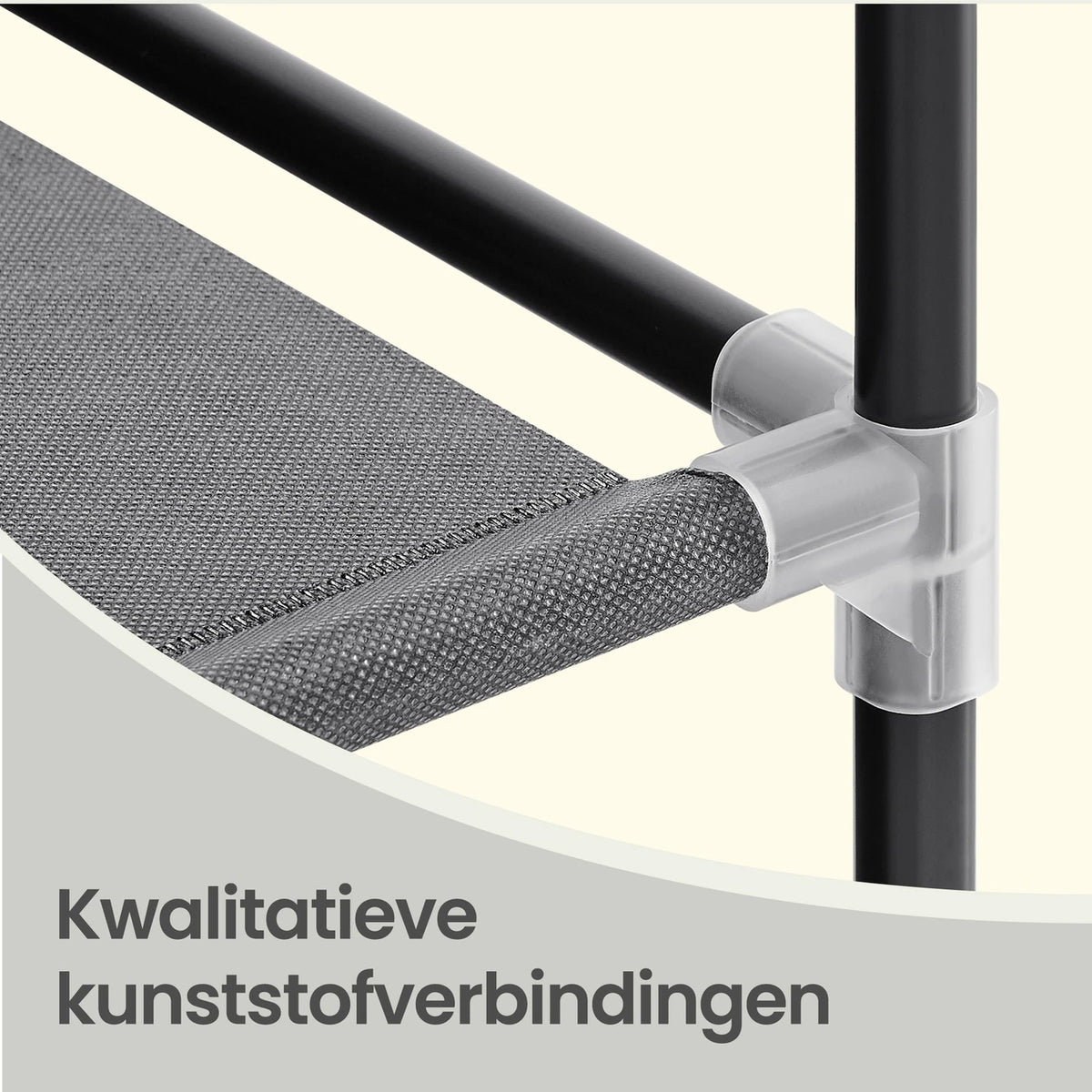 Armoire pliante en tissu Joyfurnos - Structure métallique - Gris
