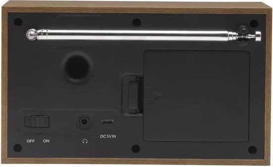 Denver DAB Radio - Radio rétro - Radio de cuisine - Radio portable - Batteries et secteur - DAB46 - Gris foncé