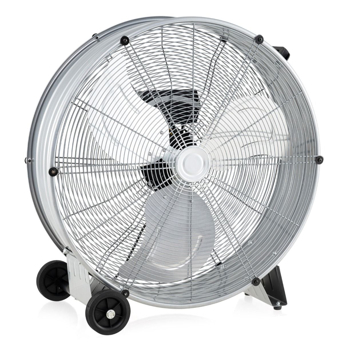 Coast Ventilateur industriel à tambour - 3 vitesses, 180W, Max. 1300 CFM - 65 x 37 x 67 cm - Acier/Aluminium - Argent