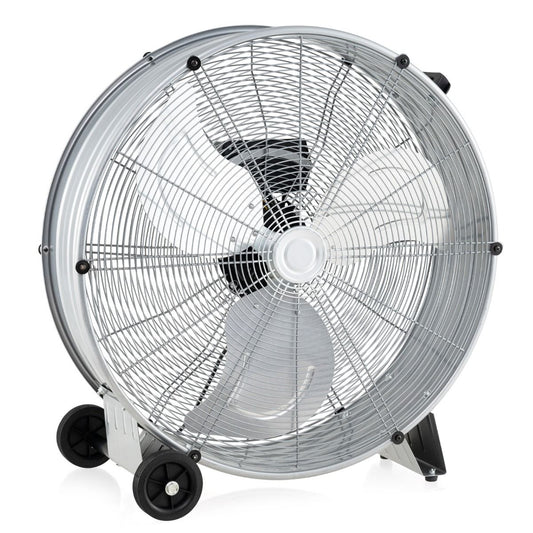 Coast Ventilateur industriel à tambour - 3 vitesses, 180W, Max. 1300 CFM - 65 x 37 x 67 cm - Acier/Aluminium - Argent