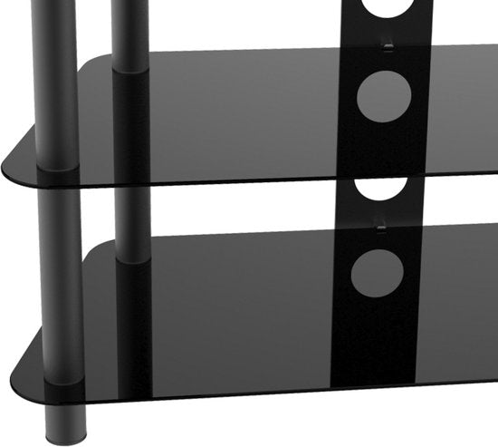 Meuble TV - meuble audio hi-fi - largeur 80 cm - noir