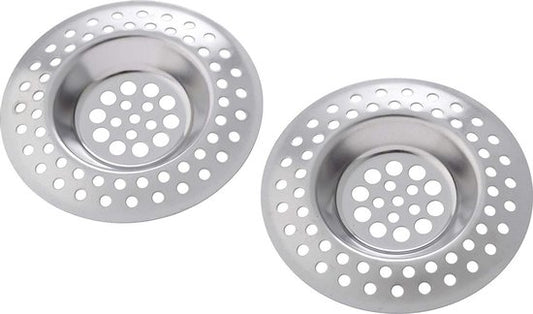 Wenko Filtre à eau 7 cm, acier inoxydable argenté, lot de 2