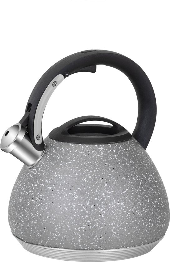 Bouilloire sifflante - Resto - 2,7L - Acier inoxydable - Induction - Marbre gris