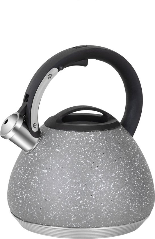 Bouilloire sifflante - Resto - 2,7L - Acier inoxydable - Induction - Marbre gris