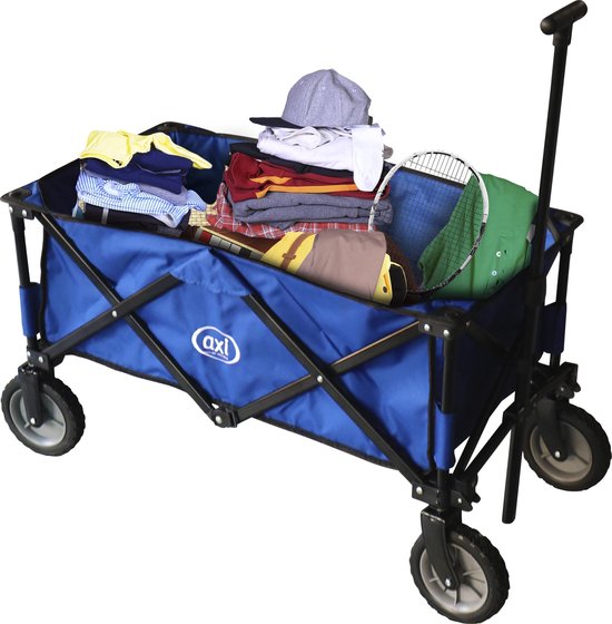 AXI AB110 Chariot pliable en bleu - Chariot - Sac de transport pratique inclus - Métal