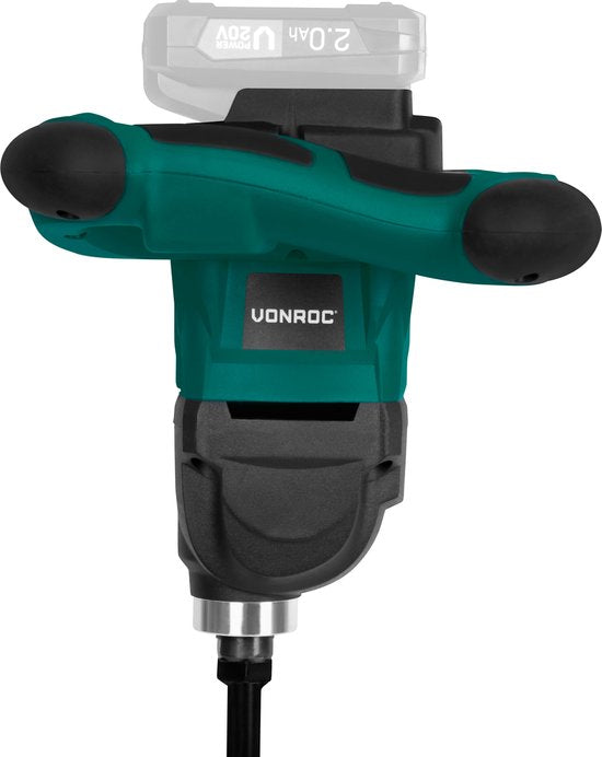 VONROC Accu paint / Mixer de ciment - VPower 20V - Sans batterie ni chargeur - Agitateur 600mm, Ø120mm inclus