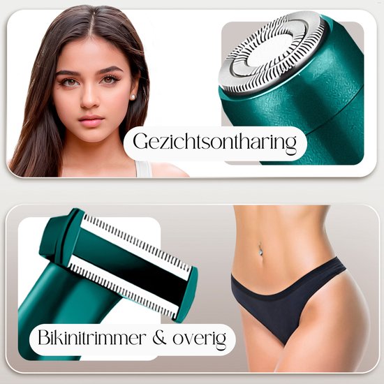 Tondeuse bikini 6 en 1 - Sansbeauté® - Visage - Aisselles - Jambes - Maillot - Tondeuse à sourcils - Epilation visage femmes - Zone intime - Ladyshaves Bikini - Epilateur électrique