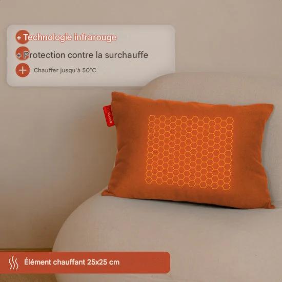 Coussin chauffant Auronic Infra rouge Classic 45x60 cm - Sunset Orange
