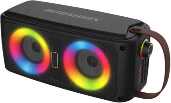 Denver Enceinte Bluetooth sans fil - Effets de lumière - Boîte à musique - AUX - TWS Pairing - BTV230 - Noir