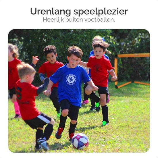 Gofun But de football set de 2 - Buts de football - Buts de football - Buts de football pour enfants - Pliable - 90 x 60 x 60 cm - Noir/Orange