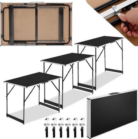 TecTake - Table de jardin en aluminium Table murale Table pliante 300x60 cm