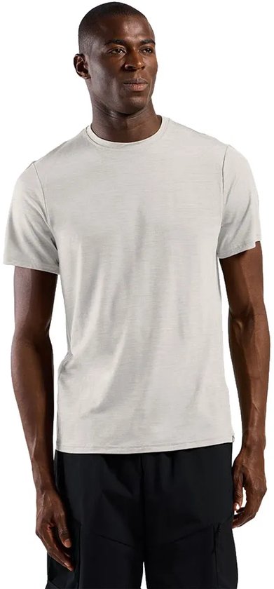 T-shirt Odlo Merino Tencel uni à manches courtes, blanc, taille L, homme