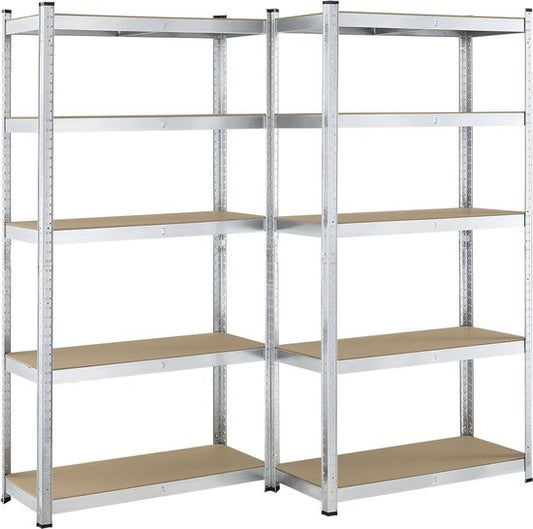 2 pièces Rayonnage d'entrepôt / Rayonnage de stockage - Basic - 180 x 90 x 40 cm