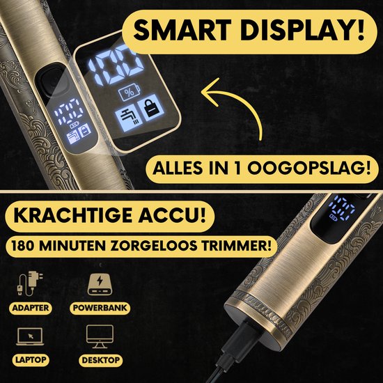 Tondeuse à barbe 8-en-1 pour hommes - Tondeuse pour barbe et corps - 8 accessoires inclus - Tondeuse pour hommes - Tondeuse pour hommes - Tondeuse à cheveux - Tondeuses - 0.5-15MM - Nez et oreilles - Tondeuse - Machine à barbe - Multigroomer