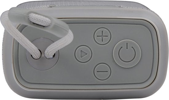 Enceinte portable Bluetooth 5.3 - Boîte à musique sans fil avec AUX et radio FM - Party box avec 4 heures d'autonomie - Compacte et légère - Grise
