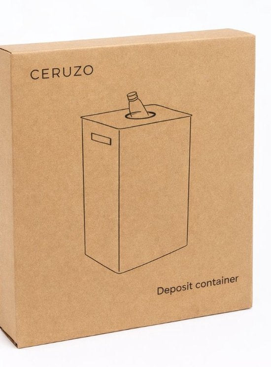 Conteneur à consignes Ceruzo – 100 L – Avec sac amovible pour bouteilles vides – Pliable – Noir