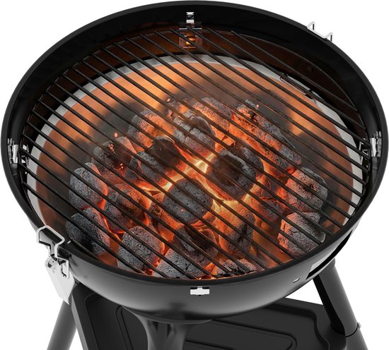 Barbecue Princess Hybride Kogel - Barbecue électrique et au charbon de bois - 2000 W - Thermostat réglable et amovible - Grille de cuisson revêtue - Couvercle avec thermomètre intégré - 112270