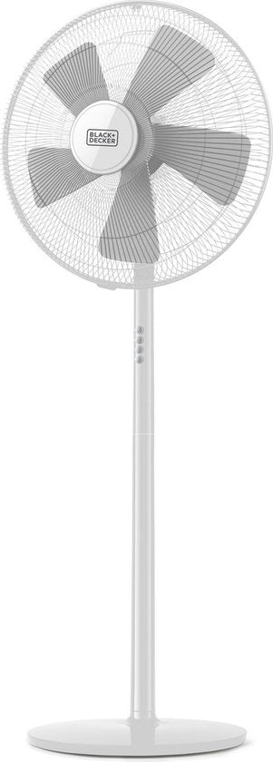 BLACK+DECKER Ventilateur sur trépied BXPF60E - Ø 40 cm - 60 watts - Blanc