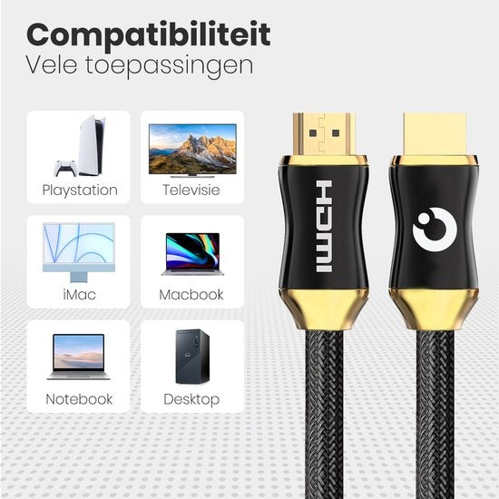 Auronic Câble HDMI 2.0 - 1.5M - 18Gbps - Haute vitesse et résolution - 4K (60 Hz) - Noir