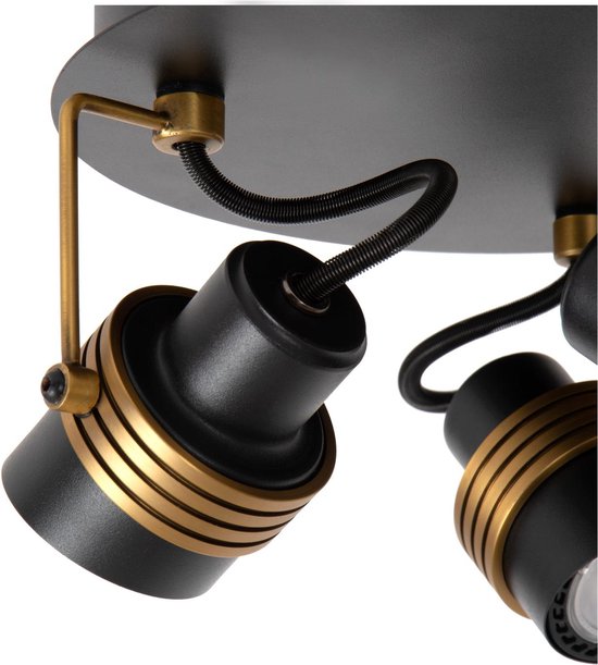 Lucide TUNDRAN - Spot de plafond (lampe de plafond) - Ø 21 cm - 3xGU10 - Noir