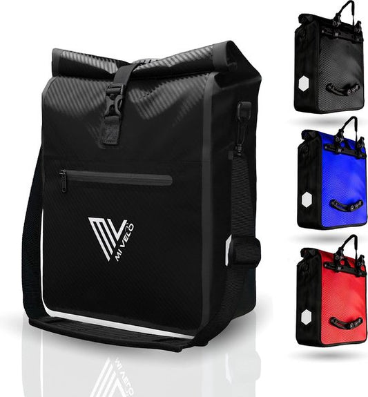 MIVELO Max - Sacoche étanche 2-en-1 pour porte-bagages - Carbon - 25L