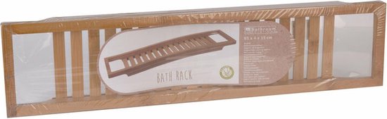 Excellent Houseware : étagère de salle de bain en bambou - 64 x 15 cm - pour ranger des objets - étagère de salle de bain - marron