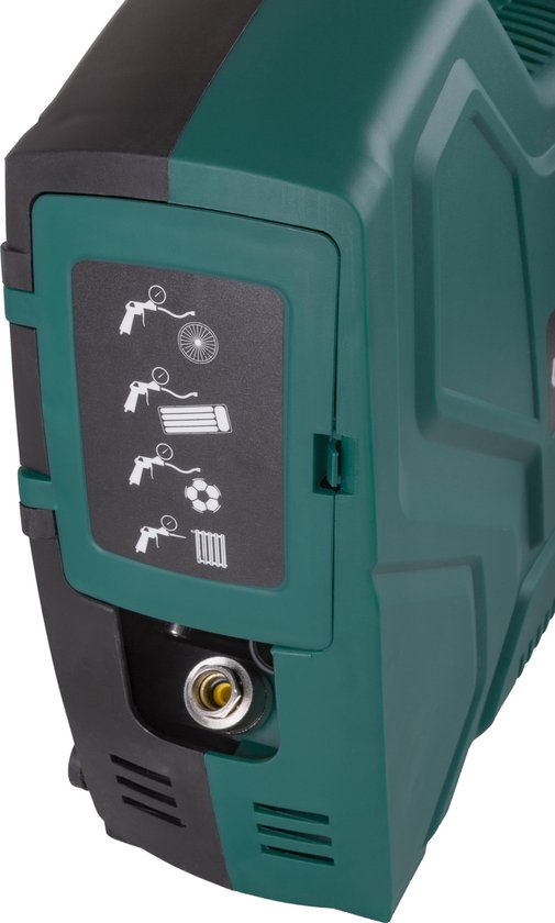 VONROC Compresseur portable - 1100W - 8 bar - sans huile - 180 l/m - 11 accessoires inclus