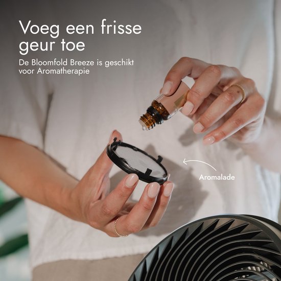 Ventilateur Bloomfold Breeze - 108 cm - Bleu nuit - Commande tactile - Oscillation 3D - Minuterie - 9 vitesses